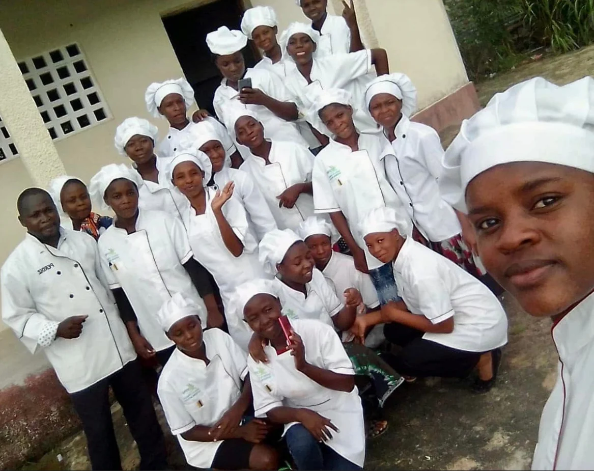 Grupo de formandos do curso de culinária